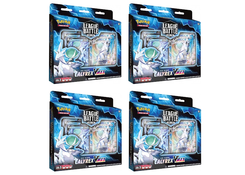 Pokémon TCG Calyrex VMAX Ice Rider League Battle Deck 4x Lot