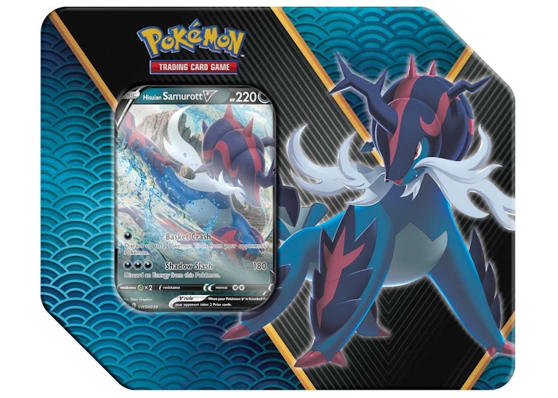 Pokémon TCG Divergent Powers Hisuian Samurott V Tin