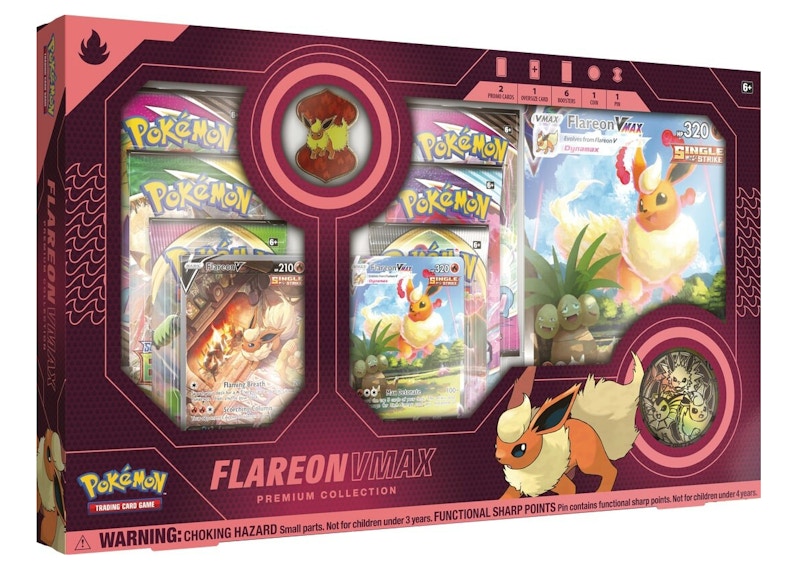 Pokémon TCG Flareon V VMAX Premium Collection Box (US Version)