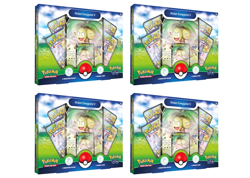 Pokémon TCG Pokémon GO Alolan Exeggutor V Collection Box 4x Lot