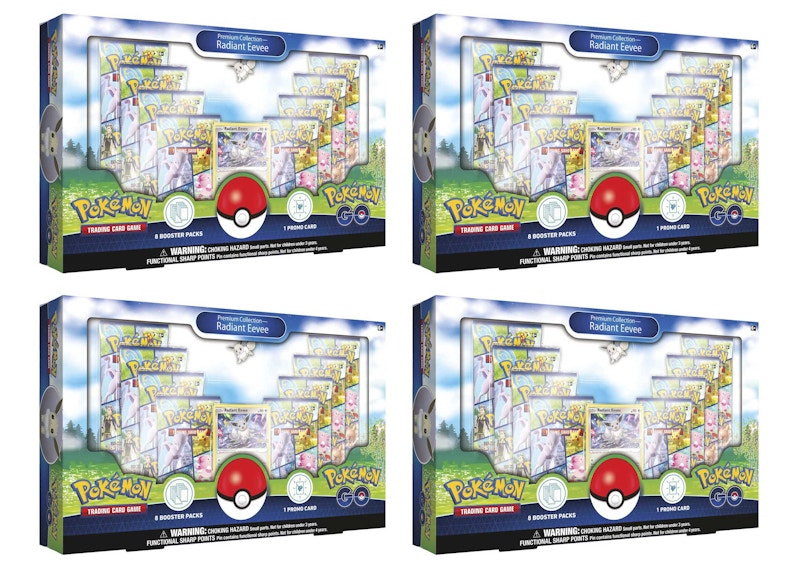 Pokémon TCG Pokémon GO Radiant Eevee Premium Collection Box 4x Lot