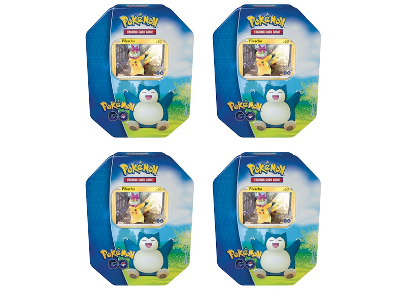 Pokémon TCG Pokémon GO Snorlax Gift Tin 4x Lot