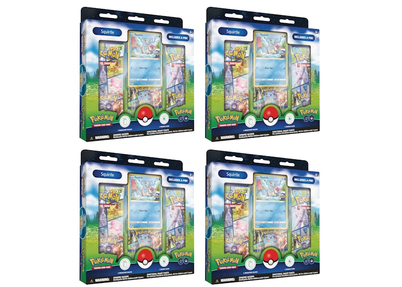 Pokémon TCG Pokémon GO Squirtle Pin Collection 4x Lot