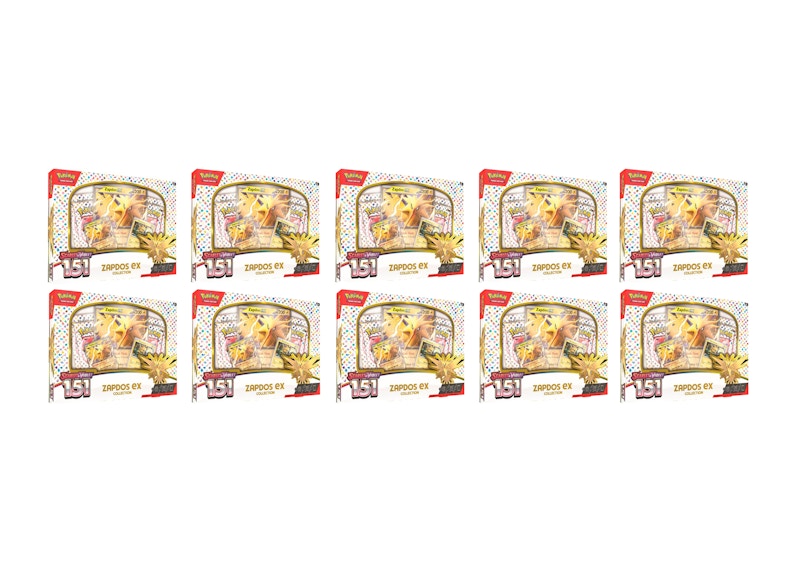 Pokémon TCG Scarlet & Violet 151 Zapdos ex Box 10x Lot