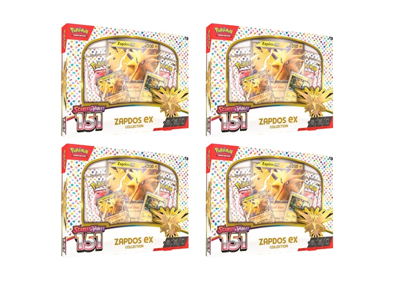 Pokémon TCG Scarlet & Violet 151 Zapdos ex Box 4x Lot