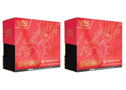Pokémon TCG Scarlet & Violet Koraidon Pokémon Center Elite Trainer Box 2x Lot