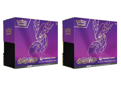 Pokémon TCG Scarlet & Violet Miraidon Pokémon Center Elite Trainer Box 2x Lot