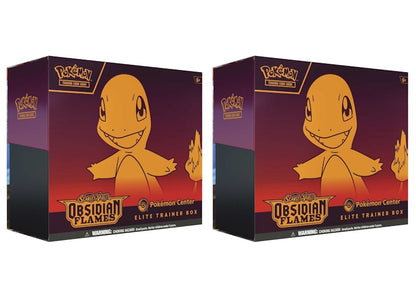Pokémon TCG Scarlet & Violet Obsidian Flames Pokémon Center Elite Trainer Box 2x Lot