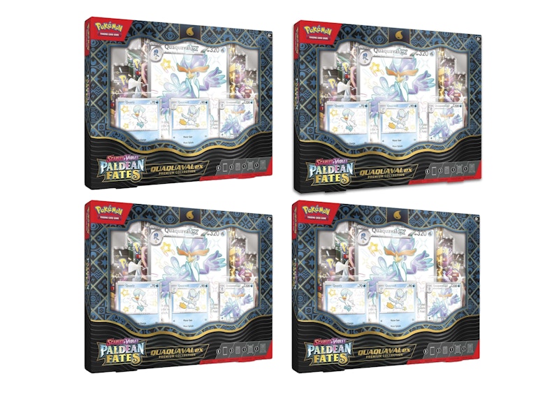 Pokémon TCG Scarlet & Violet Paldean Fates Quaquaval ex Premium Collection 4x Lot