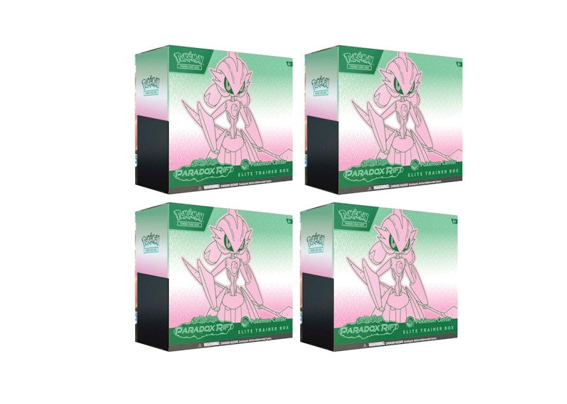 Pokémon TCG Scarlet & Violet Paradox Rift Iron Valiant Pokemon Center Elite Trainer Box 4x Lot