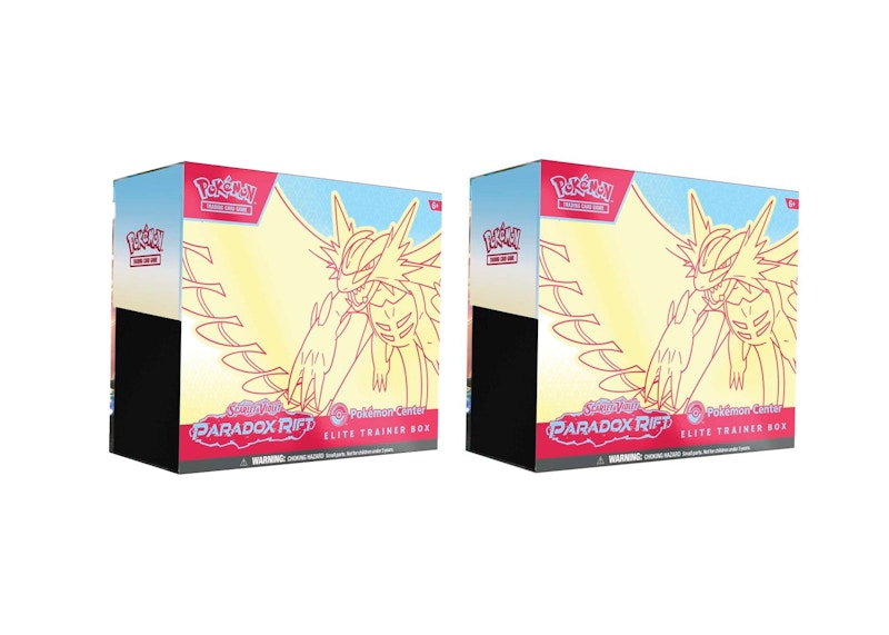 Pokémon TCG Scarlet & Violet Paradox Rift Roaring Moon Pokemon Center Elite Trainer Box 2x Lot