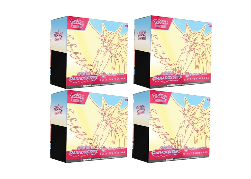 Pokémon TCG Scarlet & Violet Paradox Rift Roaring Moon Pokemon Center Elite Trainer Box 4x Lot