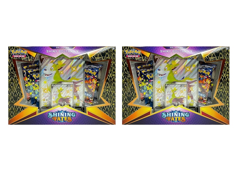Pokemon TCG Shining Fates Shiny Boltund V Collection Box 2X Lot