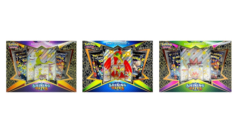Pokemon TCG Shining Fates Shiny Eldegoss V/Shiny Boltund V/Shiny Cramorant V 3X Box Lot