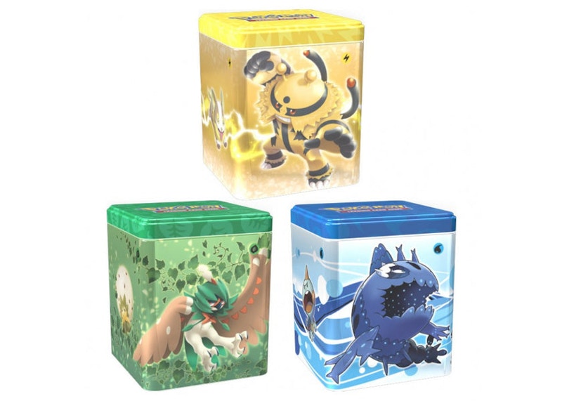 Pokémon TCG Stacking Tins Decidueye/Wishiwashi/Electivire 3x Bundle