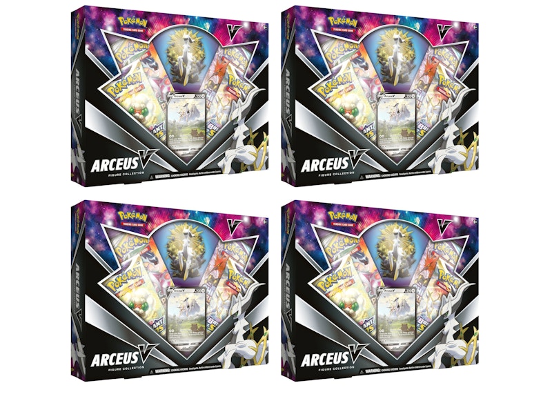 Pokémon TCG Sword & Shield Arceus V Figure Collection Box 4x Lot