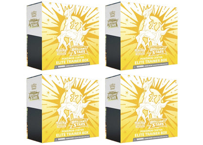 Pokémon TCG Sword & Shield Brilliant Stars Pokémon Center Elite Trainer Box 4x Lot