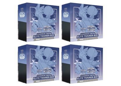 Pokémon TCG Sword & Shield Chilling Reign (Pokémon Center Exclusive) Elite Trainer Box (Ice Rider Calyrex) 4x Lot