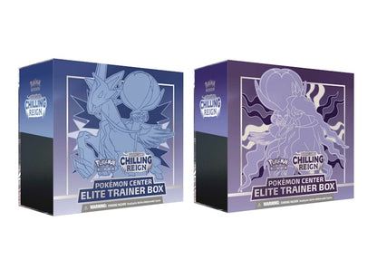 Pokémon TCG Sword & Shield Chilling Reign (Pokémon Center Exclusive) Elite Trainer Box Ice Rider Calyrex/Shadow Rider Calyrex 2x Bundle