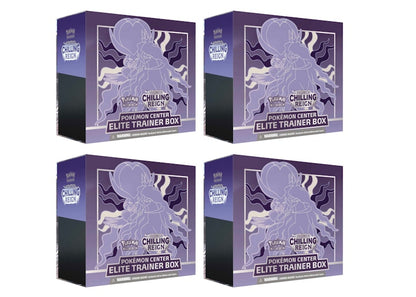 Pokémon TCG Sword & Shield Chilling Reign (Pokémon Center Exclusive) Elite Trainer Box (Shadow Rider Calyrex) 4x Lot