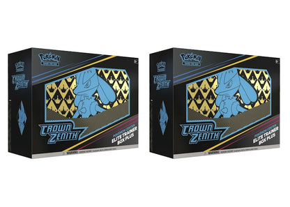 Pokémon TCG Sword & Shield Crown Zenith Pokémon Center Elite Trainer Box Plus 2x Lot