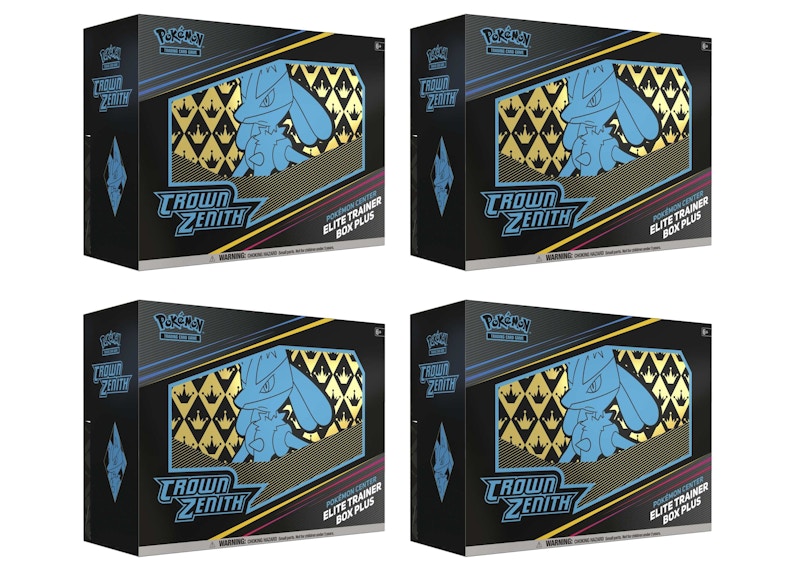 Pokémon TCG Sword & Shield Crown Zenith Pokémon Center Elite Trainer Box Plus 4x Lot