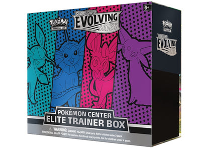 Pokémon TCG Sword & Shield Evolving Skies Pokémon Center Elite Trainer Box (Glaceon/Vaporeon/Sylveon/Espeon)