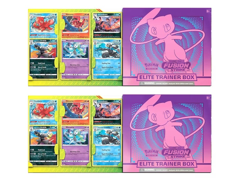 Pokémon TCG Sword & Shield Fusion Strike Elite Trainer Box (with Bonus Cards) 2x Lot