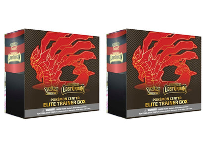 Pokémon TCG Sword & Shield Lost Origin Pokémon Center Elite Trainer Box 2x Lot