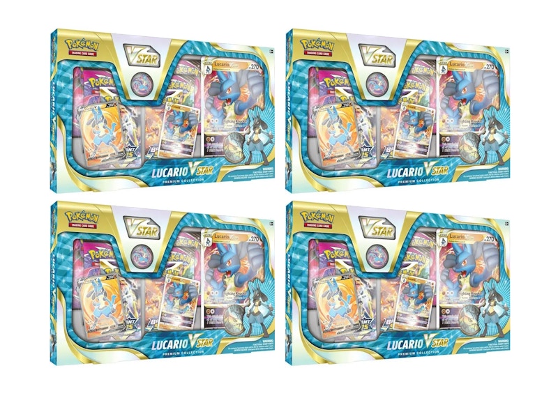 Pokémon TCG Sword & Shield Lucario VSTAR Premium Collection Box 4x Lot