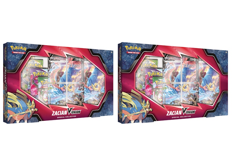 Pokémon TCG Sword & Shield Zacian V-UNION Special Collection Box 2x Lot