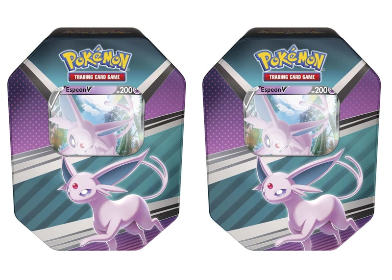Pokémon TCG V Heroes Espeon V Tin (4 Packs) 2x Lot