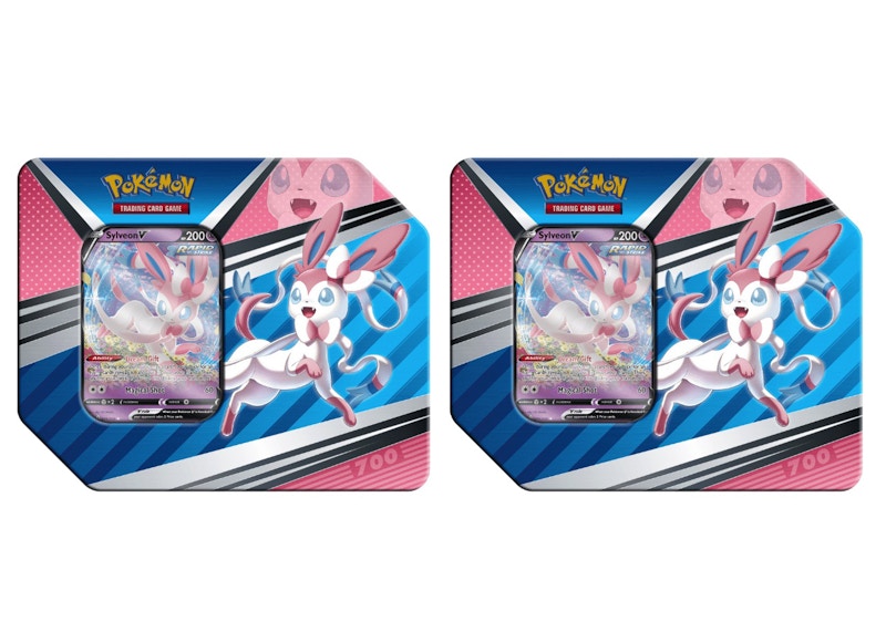 Pokémon TCG V Heroes Sylveon V Tin (5 Packs) 2x Lot