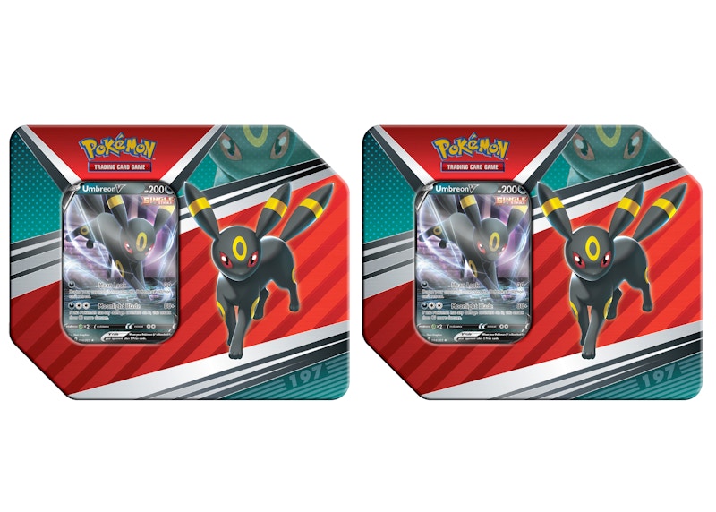 Pokémon TCG V Heroes Umbreon V Tin (5 Packs) 2x Lot