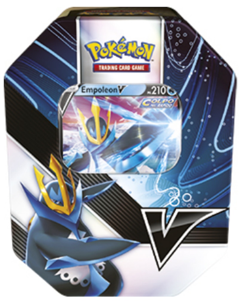 Pokemon TCG V Strikers Empoleon V Tin (4 Booster Packs European Version)