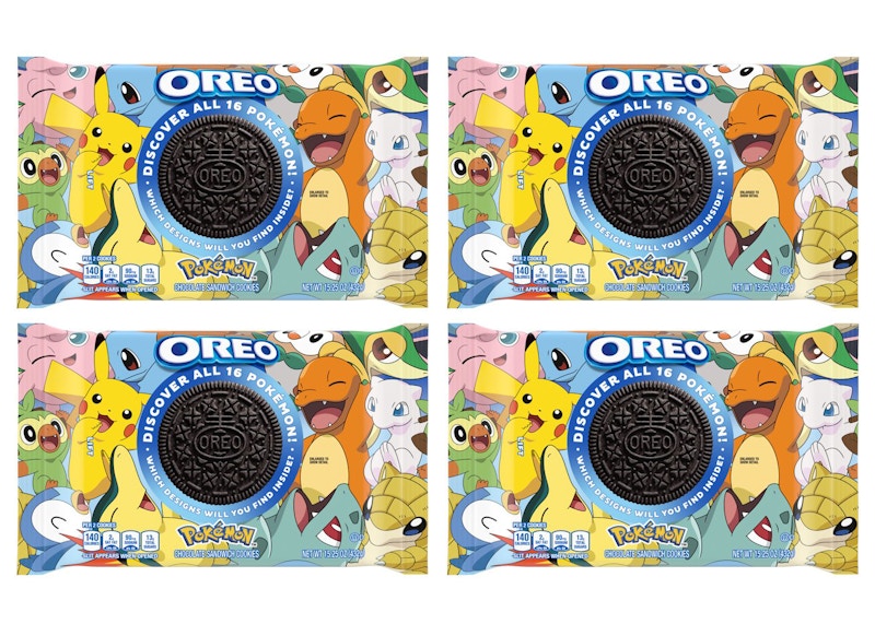 Pokemon x Oreo Limited Edition Cookies 4x Lot (Not Fit For Human Consumption)