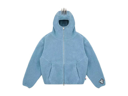 Pokemon x Vandy The Pink Machop Fleece Jacket Blue