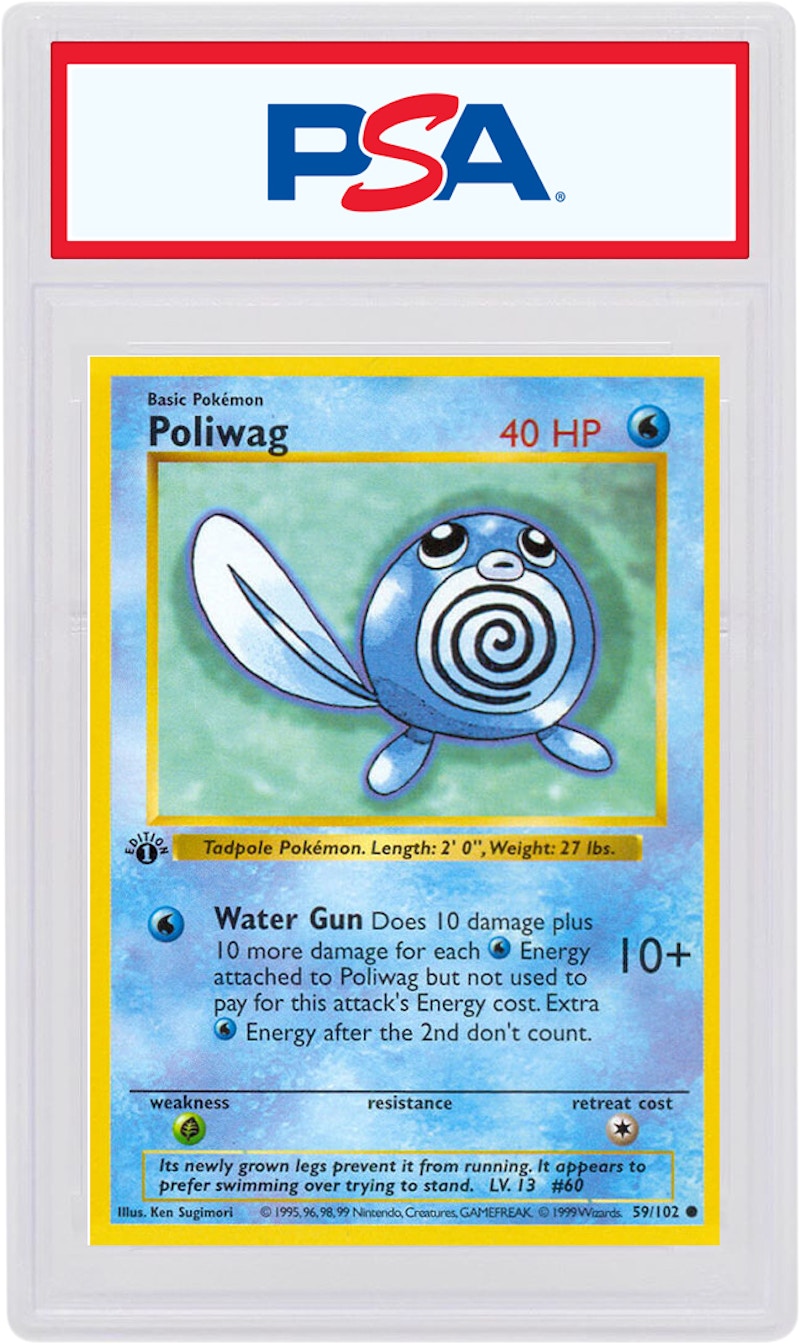 Poliwag 1999 Pokemon TCG Base Set 1st Edition #59/102 (PSA or BGS Graded)