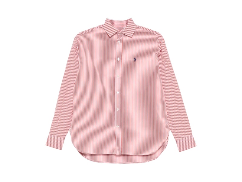 Polo Ralph Lauren 120/2 Yd Ctn Pw-Ls Rmsy Shirt White/Brick