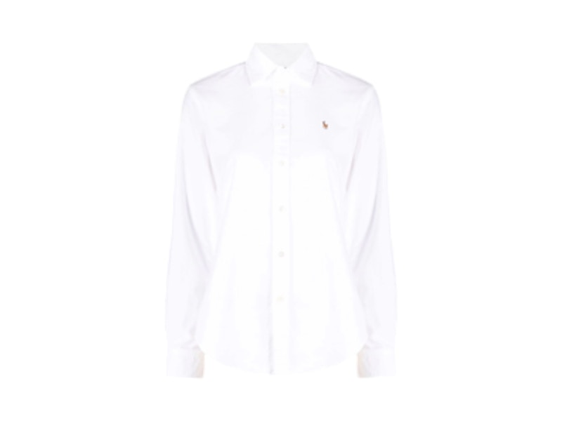 Polo Ralph Lauren 40/1 Ctn Oxford-Ls Crlte St-Long Sleeve-Button Front Shirt White
