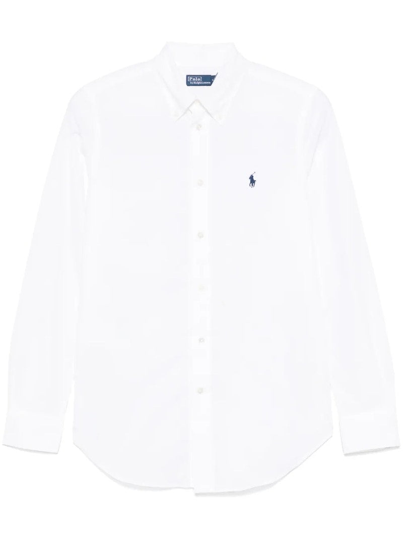 Polo Ralph Lauren 60/1 Stretch Poplin-LS Brkn St-Long Sleeve-Button Front Shirt White