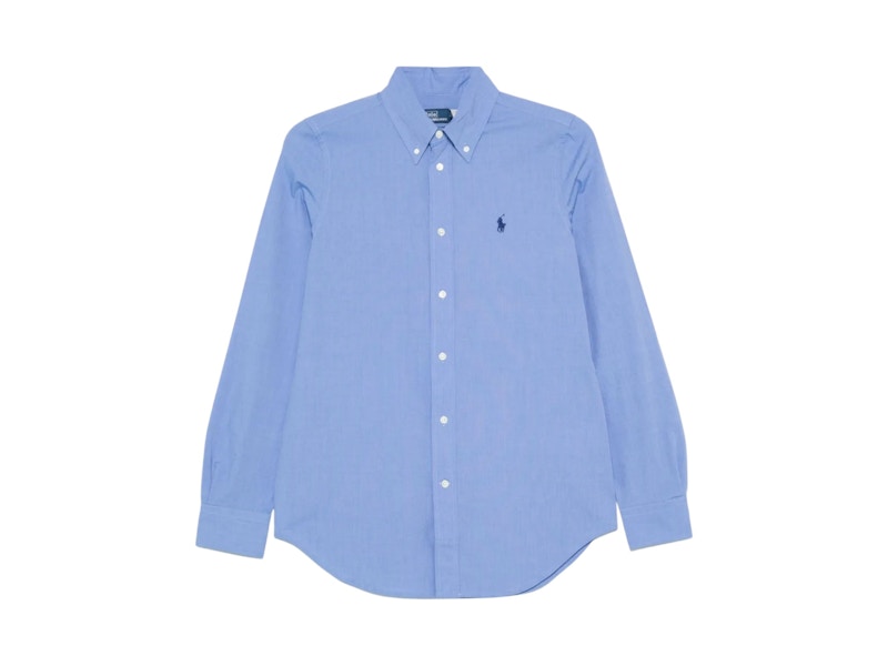 Polo Ralph Lauren 60/1 Stretch Poplin-Ls Brkn St Shirt Blue