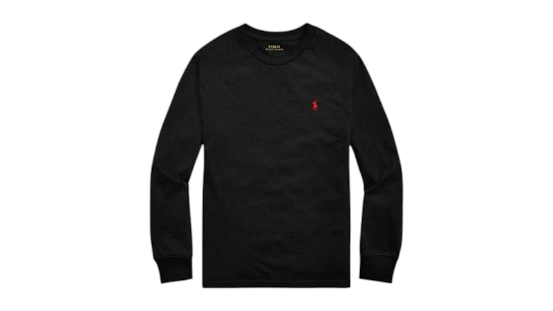 Polo Ralph Lauren Boys Long-Sleeve Crewneck T-shirt Black
