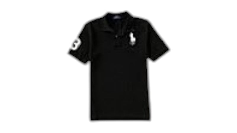 Polo Ralph Lauren Boys S/S Big Pony Mesh Polo Black/White