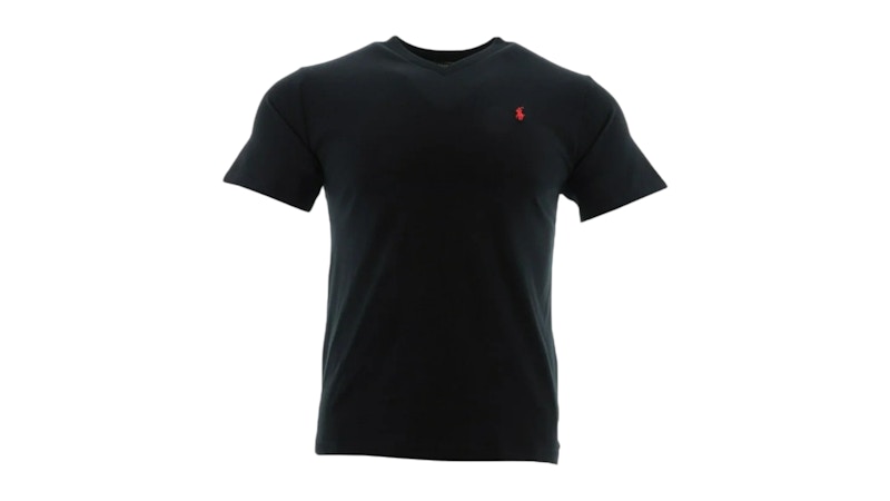 Polo Ralph Lauren Boys S/S Cotton Jersey V-Neck T-shirt Black