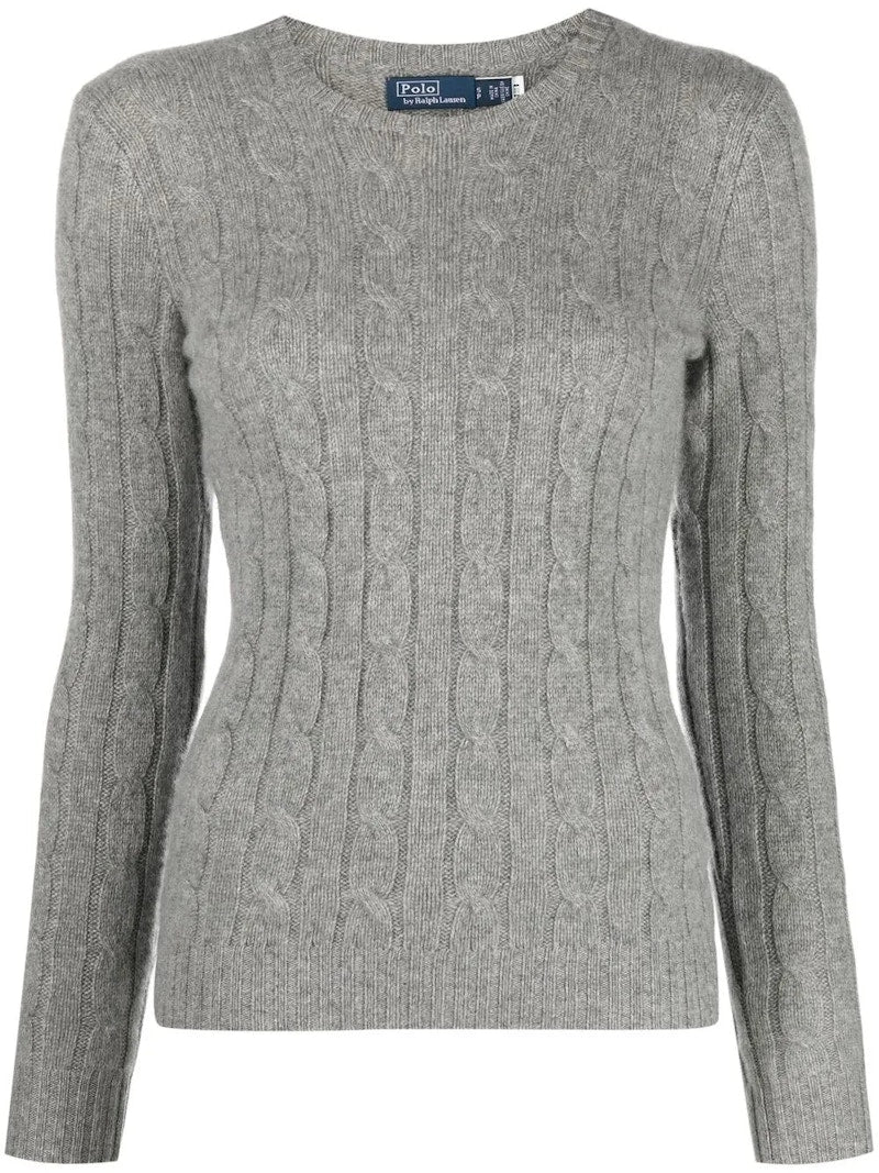 Polo Ralph Lauren Cashmere Classic Julianna Long Sleeve Pullover Battalion Grey Heather