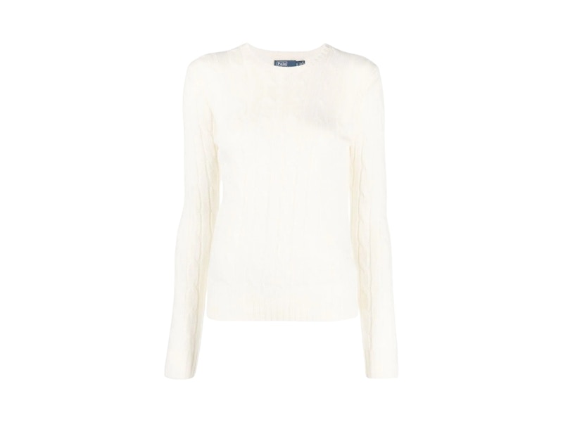 Polo Ralph Lauren Cashmere Classic Julianna Long Sleeve Pullover Cream
