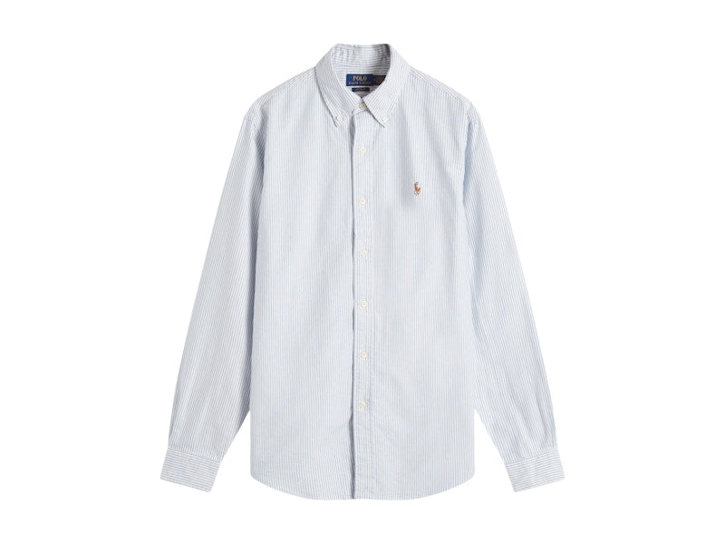 Polo Ralph Lauren Classic Bsr Oxford Button Down Shirt Blue/White Stripe