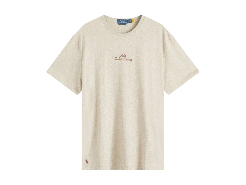 Polo Ralph Lauren Classic Fit Embroidered Script Logo Tee Tuscan Beige Heather