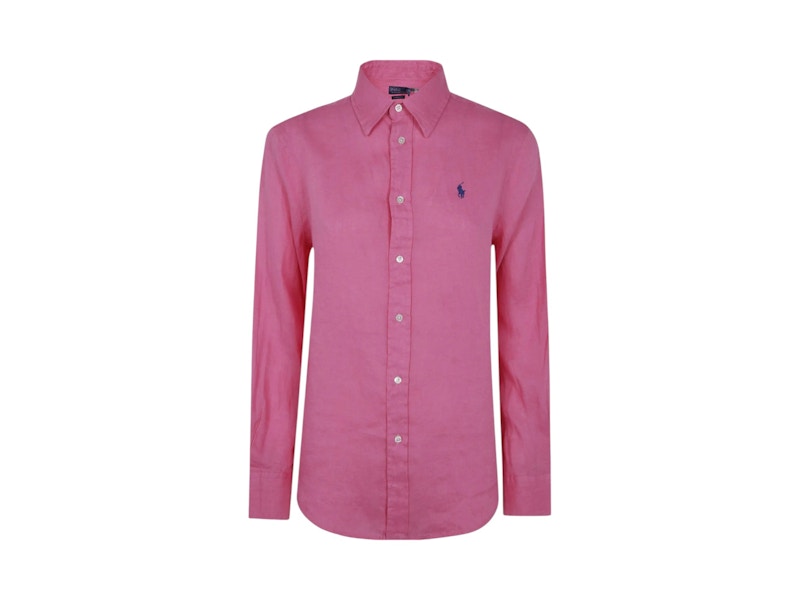 Polo Ralph Lauren Classic Fit Linen Shirt Ht Fuschia